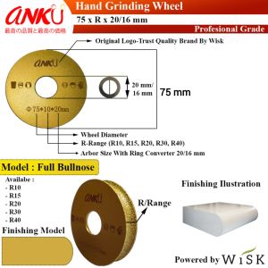 Mata Pinggul/Bevel/Profil granit bullnose diamond grinding