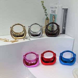 Mini Golden Evening Bag Purses and Handbags Luxury Designer Shoulder Bags Funny Shape Party Wedding Acrylic Knot Clutch Purse