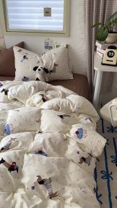 Cartoon Washable Cotton Pillow Cover 48x74cm