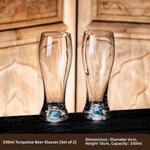 ZHUXI | Creative High-End Turquoise Beer Glass Set