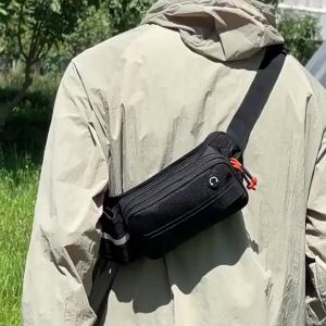 SCIONE | Men Waist Running Bag Tactical Motorcycle Rider Sports Camping Male Sling Chest Hip Bum Belt Bag with Bottle Holder Fanny Pack