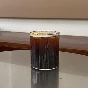 INS Internet Celebrity Cafe Minimalist Vertical Stripe Glass Cup Coffee Cup Cold Extract Latte Cup Beverage Cup Bubble Water Cup