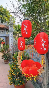 Đèn Lồng Đỏ Trang Trí Tết Lồng Đèn Tết Giấy Hoa Mai Treo Ngoài Trời Nhiều Size 20x35 25x45 30x55 Giá Rẻ