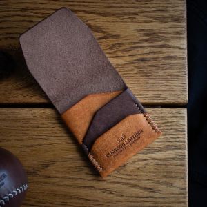 Sapi kulit dompet kartu kredit atm KTP nama case koin credit card slim tipis pria wanita full kulit