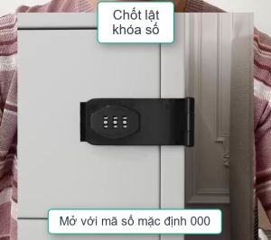 Chốt khóa số dạng lật dùng cho tủ tài liệu ngăn kéo bàn cửa các loại bằng thép mạ chống gỉ