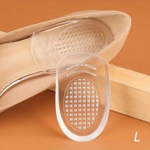 Silicone Gel Heel Cups - Shoe Inserts for Plantar ache Sore Heel Pain - Pad and Shock Absorbing Support for Women