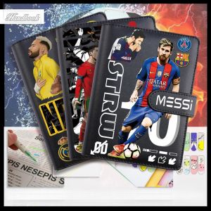 Comic Style Football Star Notebook Black Journal Book C.Ronaldo Messi Neymar Good-looking Ins Style Diary for Students Men Women