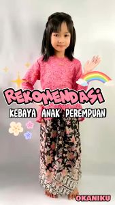 Setelan Baju Kebaya Anak Perempuan Modern Brokat Rok Span Kimono Acara Wisuda SD TK SMP Usia 3-11 Tahun