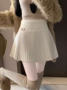 Miu Style College Wind High Waist Short Skirt Womens Spring Autumn New Slimming Small Size Super Beautiful Woolen Skirts