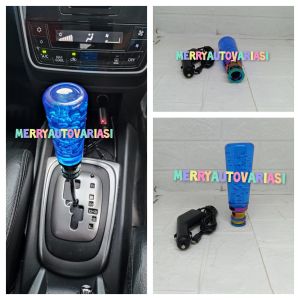 GEAR KNOB MOBIL AKRILIK WARNA BIRU LAMPU