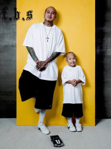 Alfobis Pure Cotton Hip Hop Gangsta Short Sleeve T-shirt for Men Loose Fit Casual Style Summer Thickened Crewneck Tops