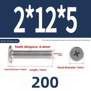 BAIRUITE | 304 Stainless Steel Crosshead Flat Screws
