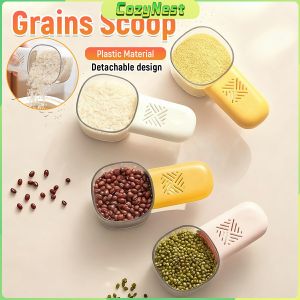 C.N Kitchen Multi-function Rice Spoon Removable Handle Moisture-proof Digging Grain Spoon 1Pc