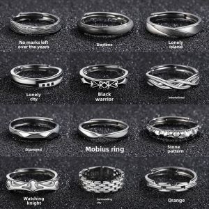 Men Single Ring Trendy Niche Stylish Stacked Ring Open Ring Retro Mobius Mens Rings