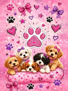 HUACAN Diamond Painting Dog Animal Diamond Mosaic Heart Love Picture For Home Decor Handicrafts Picture Rhinestones