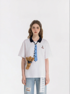 Youthful Campus Style Casual Polo Shirt