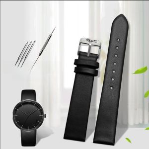 Seiko Watch Band Seiko Cow Leather Watch Strap No. 5 Watch Band Accessories Female 18 19 Male 20 21 22mm Watch Bracelet