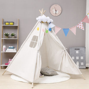 Kids Tent Teepee Tent for Children Portable Tipi Infantil House for Girl Cabana Boy Tents Decoration Carpet LED Lights