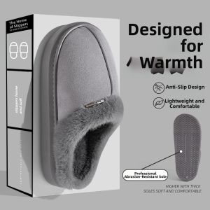 BAIMUQINGCHEN | Ultra-Comfortable Non-slip Thick Fur Slippers