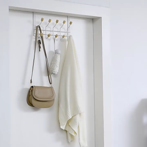 HOVELSHOP Gantungan Kait Pintu Kamar Tidur Serbaguna Kapstok Pakaian Tas Payung Tanpa Paku Bor