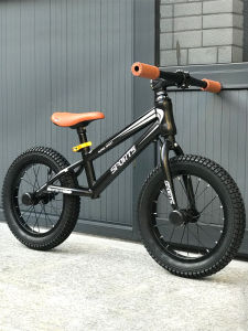 Childrens Balance Bike Aluminum Alloy No Pedal Push Car Slide Ride 14 16 18 Inch Large Toddler Kids Outdoor Geometric Pattern