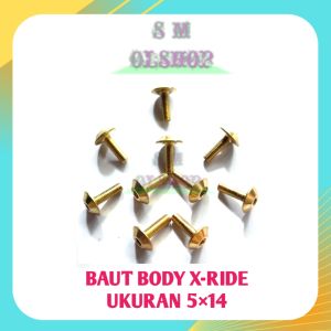 100 PCS Baut Kunci L Xride 5x14 KUNING Baut Body Yamaha Xride - MotorcycleBaut cover X-ride