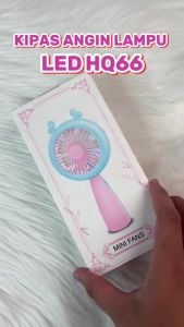 Avvic Kipas Angin Lampu LED HQ66-17 Mini Portable Handheld Fan LED Light USB Rechargeable