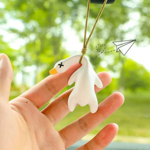 Biblio【Ready in Stock】 UV Changeable Color Roast Duck Pendant Creative Keychain Bag Decoration Fashion Accessory 1Pc