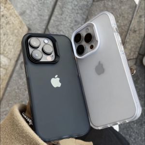 [Anti-Sweat and Anti-Fingerprint] Frosted Translucent for Iphone15/15pro New Arrival 14 Apple 13promax Phone Case 12pm Minimalist Wind Pro Drop-Resistant Protective Case for Men and Women 7/8Plus