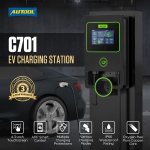 AUTOOL C701 EV Electric Car Charging Station 7KW 32A Charger APP Smart Control Charging Box Charger For Electric Car 220V