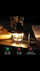 ShineTrip | 2027Portable Camping Lanterns Retro Hanging  Lamp Waterproof Dimmable Camping Light 1200mAh for Hiking Fishing Emergency Lantern