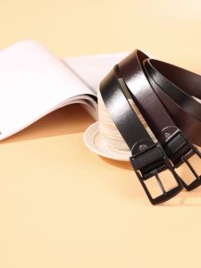 New Business Leisure Mens Alloy Square Pin Buckle Belts Male Famous Brand Luxury Designer Pu Leather Jeans Belts for Men