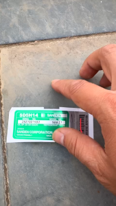 Tem dán lốc điều hoà xe ô tô dán cho lốc 507 508 tem xanh