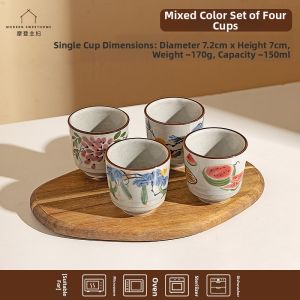 MODERN SWEETHOME | Underglaze Color Teacup Set