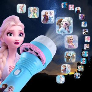 Princess Elsa Luminous Toy Kids Cartoon Elsa Projection Flashlight Elsa Puzzle Gift Girl