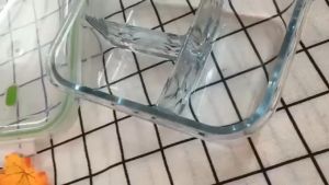 [Mega] Hộp thủy tinh 520ml Niko inochi 2 ngăn đựng thức ăn văn phòng Chịu nhiệt độ cao khi sử dụng lò vi sóng [ inochi.store]