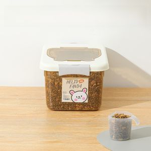 Pet Food Storage Bucket Sealed Dog And Cat Container Moisture Proof Pet Grain Storage Barrel Home Use Storage Box