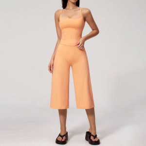 A Summer Yoga Set 2 Pieces Women Tracksuit Workout Clothes Sports Outfits High Waist Fitness Sports Suit Female Gym Clothes