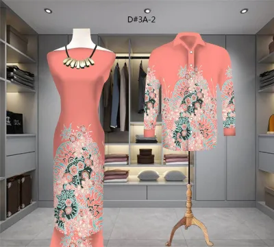 Batik Corak Seta Moda Royal Silk Kain Pasang Printed Bidang 45