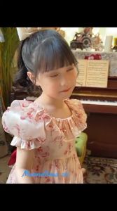 DR20 - Dress Anak Cewek Gaun Pesta Sifon Floral Bunga Ruffle Alure