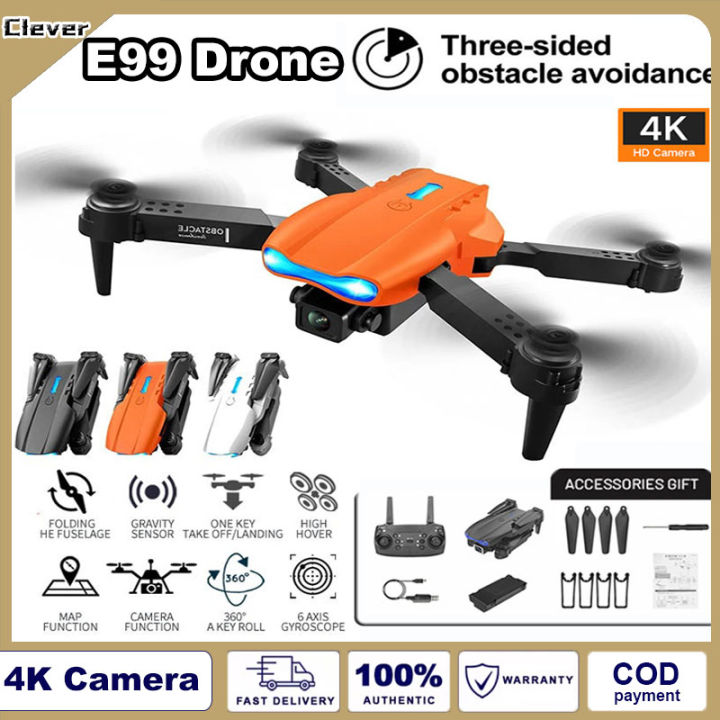 Drone Professionnel E88 4K - Caméra Grand Angle HD 1080P, WiFi FPV, Maintien D'altitude