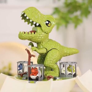 (Exquisite gift box packaging) 59PCS and 15PCS dinosaur egg toys childrens puzzle simulation animal models rail cars Dinosaur toys childrens gifts birthday and Christmas gifts