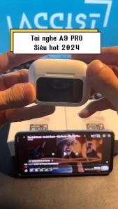 Tai nghe Bluetooth màn hình cảm ứng thông minh A9 Pro ANC/ENC Tai nghe không dây A9 Pro ENC mới nhất Màn hình cảm Ứng Tai nghe A9 pro TWS có màn hình led Tai nghe không dây thực sự chống ồn A9 PRO ANC/ENC