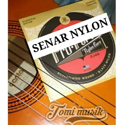 Senar gitar klasik EJ49 nilon nylon black