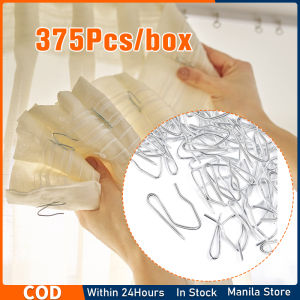 375pcs Drapery Hooks Pins for Curtains Metal Curtain Hooks Pins for Window Curtain Shower Curtain Door Curtain