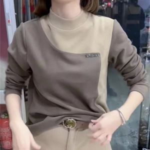 HUAXUNRAN | Warm Half-High Collar Womens Loose Fit Sweater