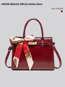 URCDN RDALVO | High-end Red Wax Leather Bridal Bag