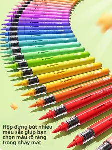 MINGZHUO | Bút Dạ Kẻ Nước Không Phai Đựng chồng được cho Học Sinh 48 Màu