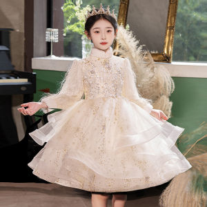 XIMANNUO | Thickened Warm Childrens Dress Princess Gown