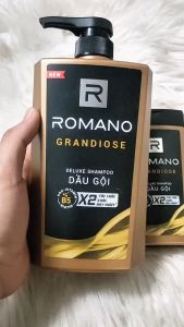 Combo Dầu Gội Romano Grandiose 650g & Lăn Khử Mùi 50ml – Hương Nước Hoa Nam Tính Dưỡng Body Thơm Lâu